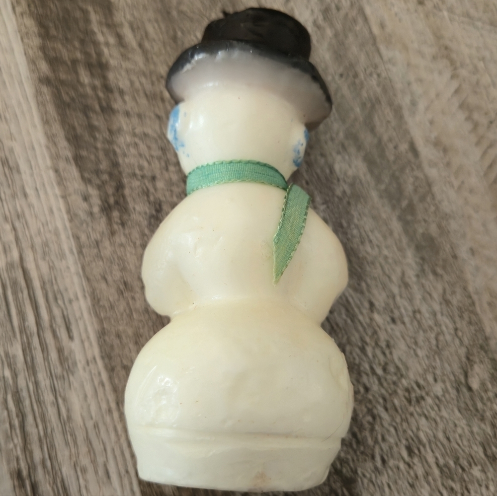 Vintage Christmas Candle Set Snowman Pair Holiday Decor Wax Figures - Picture 13 of 15
